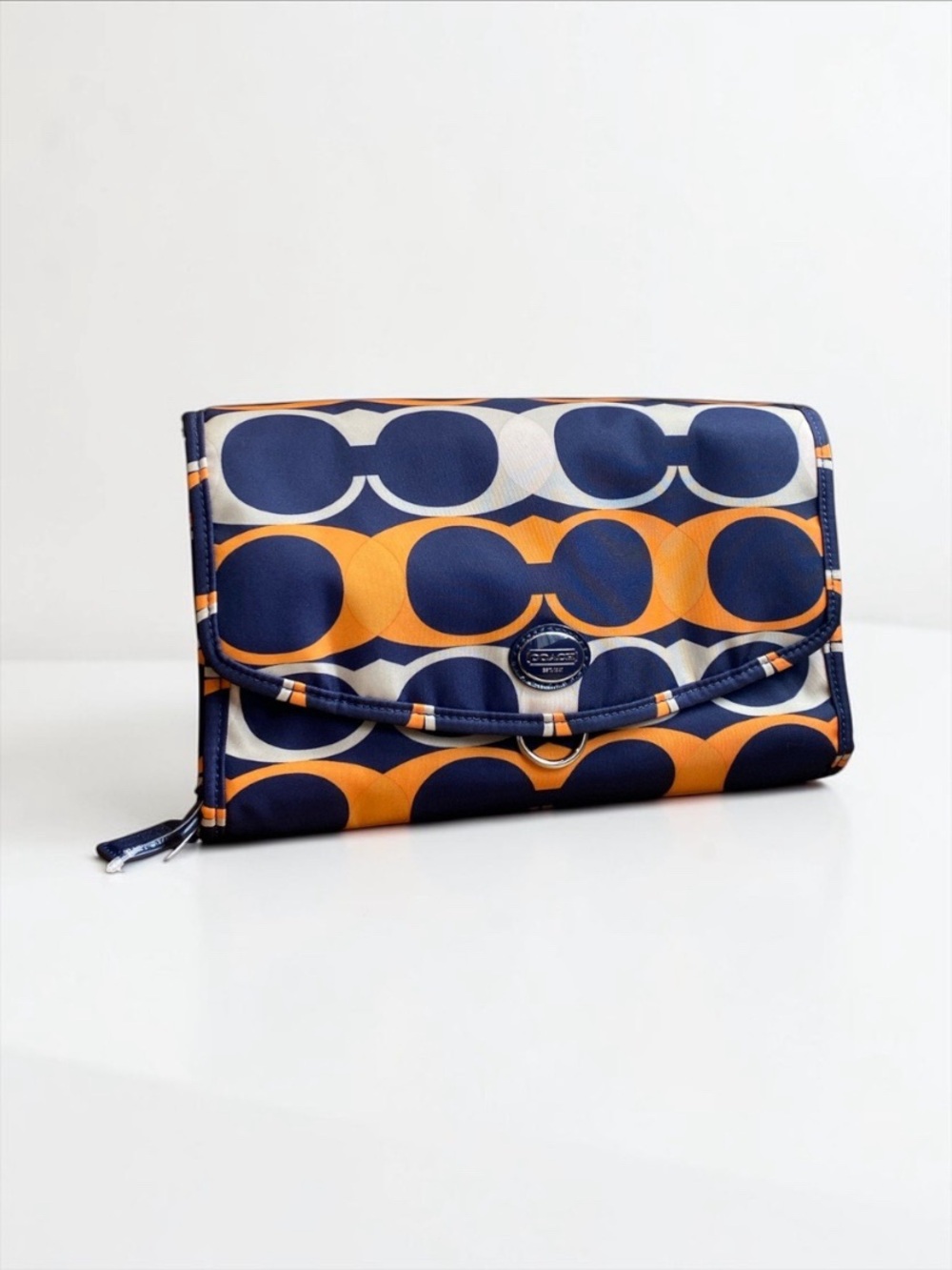 Coach Signature Foldover Travel Cruise Trifold Pouch